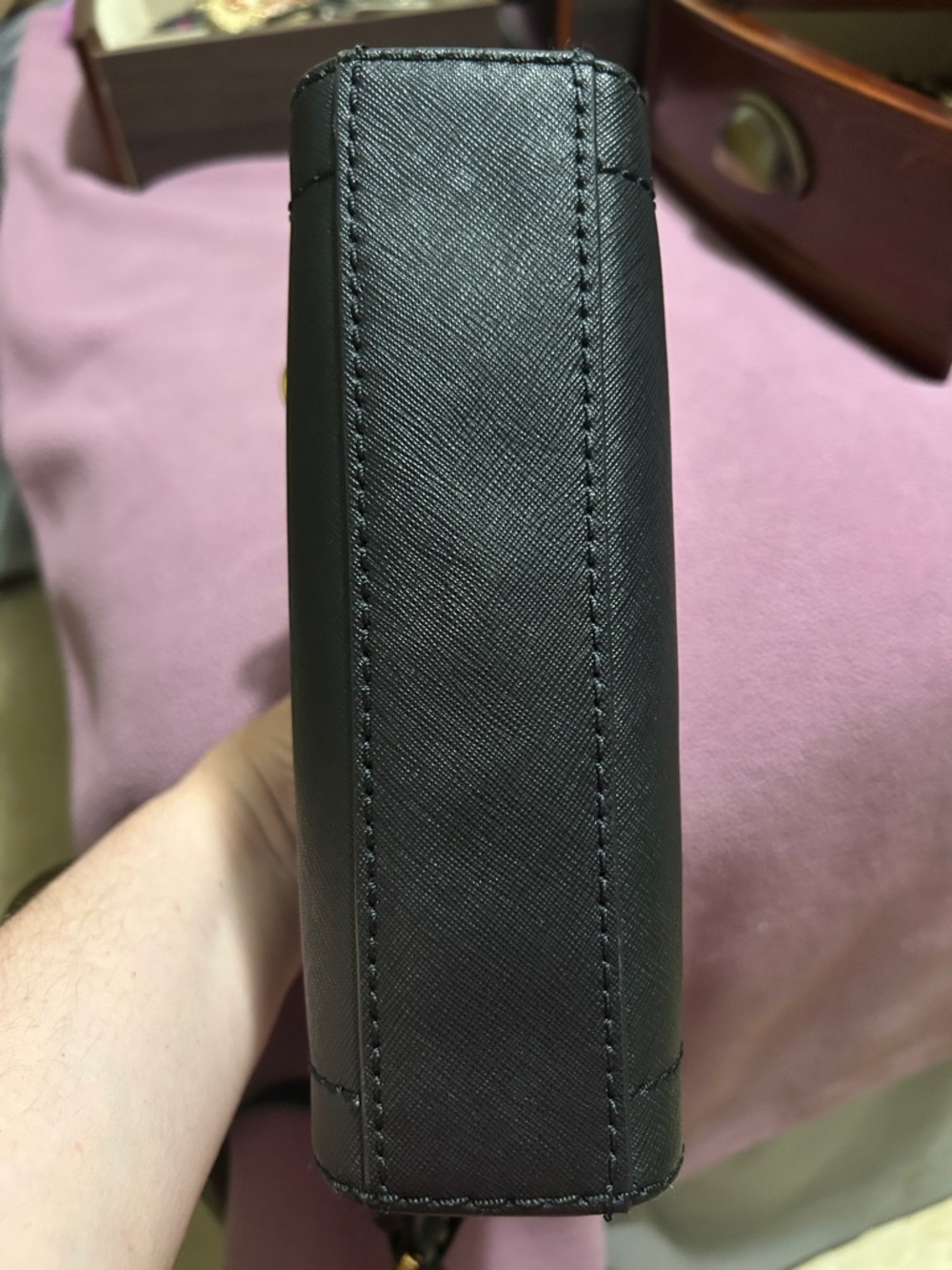 Marc Jacobs Black Saffiano Crossbody with Gold Hardware - Picture 3 of 4